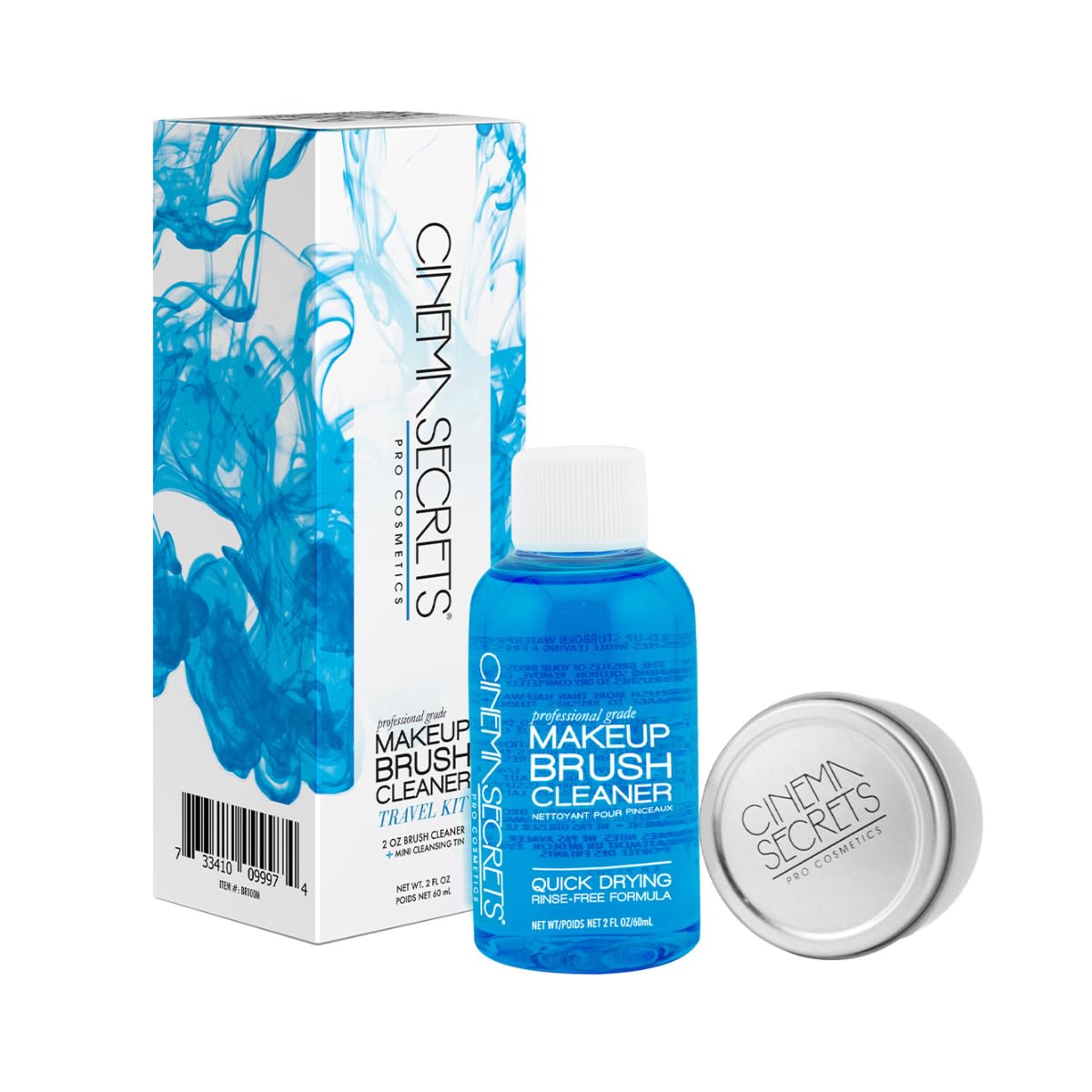 Cinema Secrets blue vanilla cleanser in tin for deep brush cleansing and quick dip