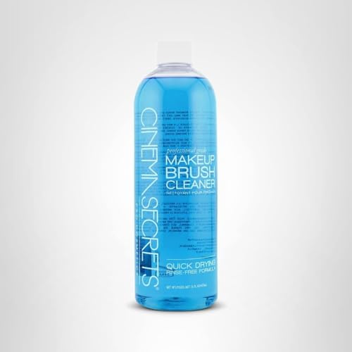 Cinema Secrets blue-vanilla label design conveys professional-grade brush care