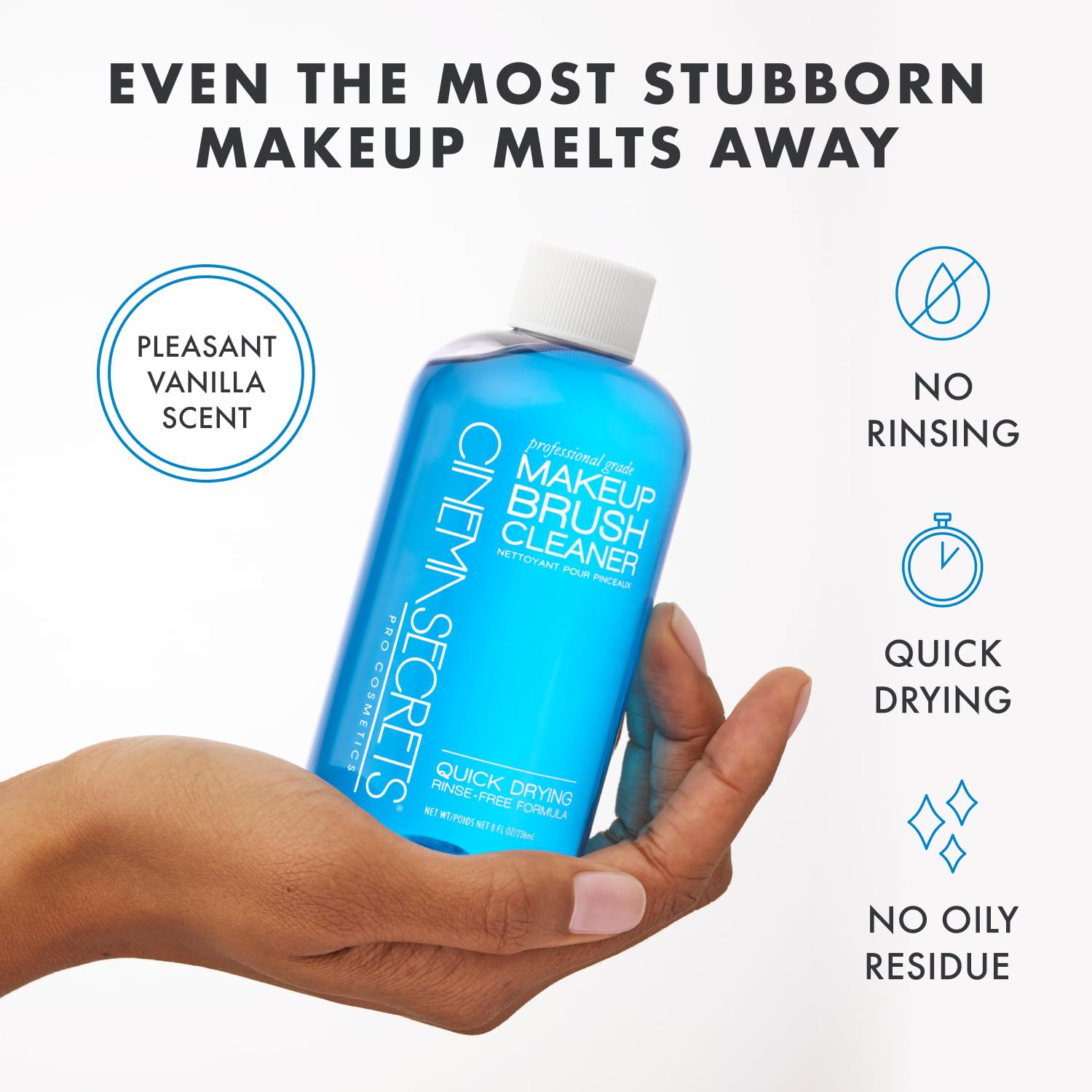 Cinema Secrets cleansing tin with compact lid ready for brush sanitizing.