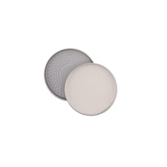 Cinema Secrets scrubber included close-up demonstrates quick, thorough brush cleaning.