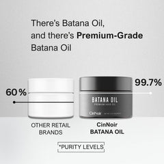 CinNoir Dr Sebi Batana Oil close up on hair nourishment.