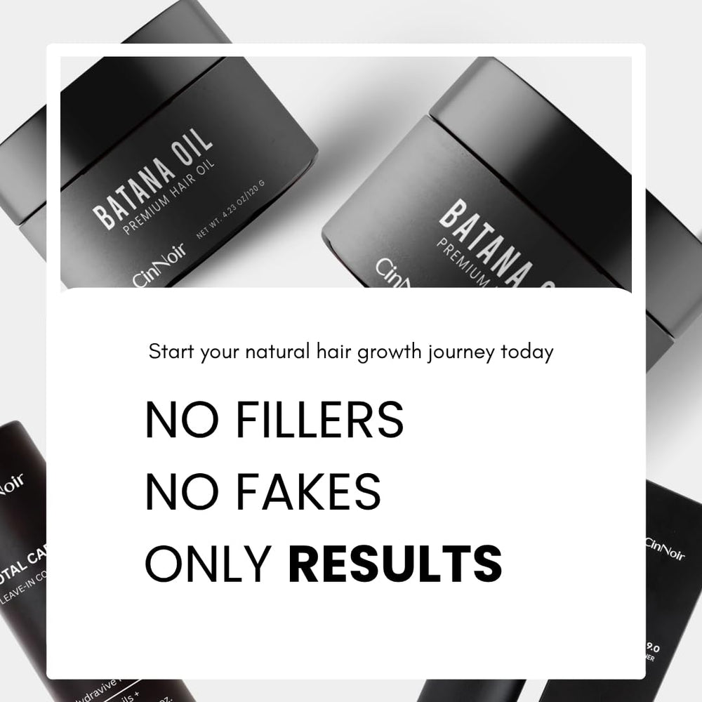 CinNoir Dr Sebi Batana Oil leave in moisture and shine.