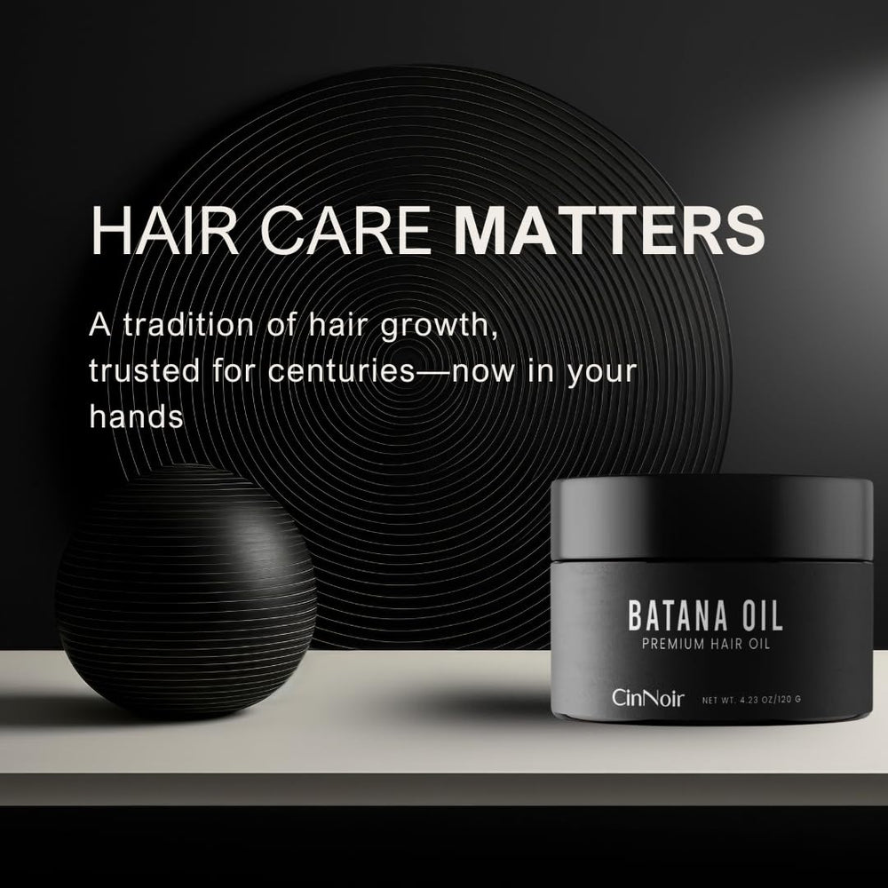 CinNoir Dr Sebi Batana Oil frizz control and shine.