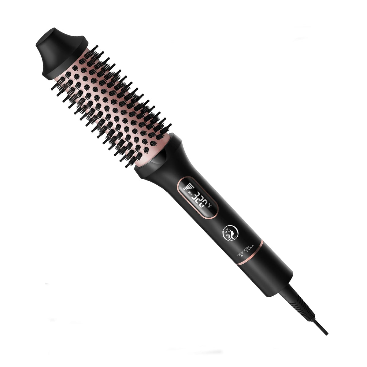 CINOSTAR heated round brush in rose gold delivers a salon-ready blowout.