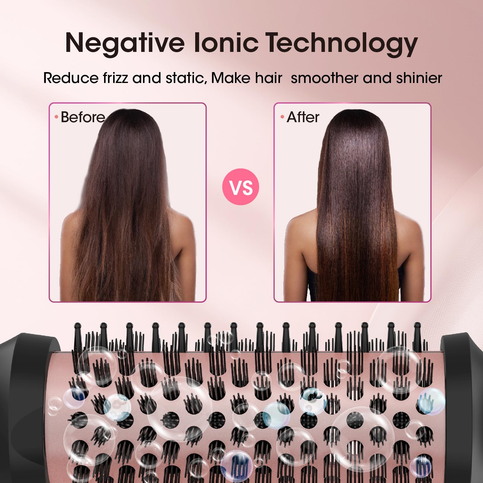 CINOSTAR ionic technology helps reduce frizz and boost shine.