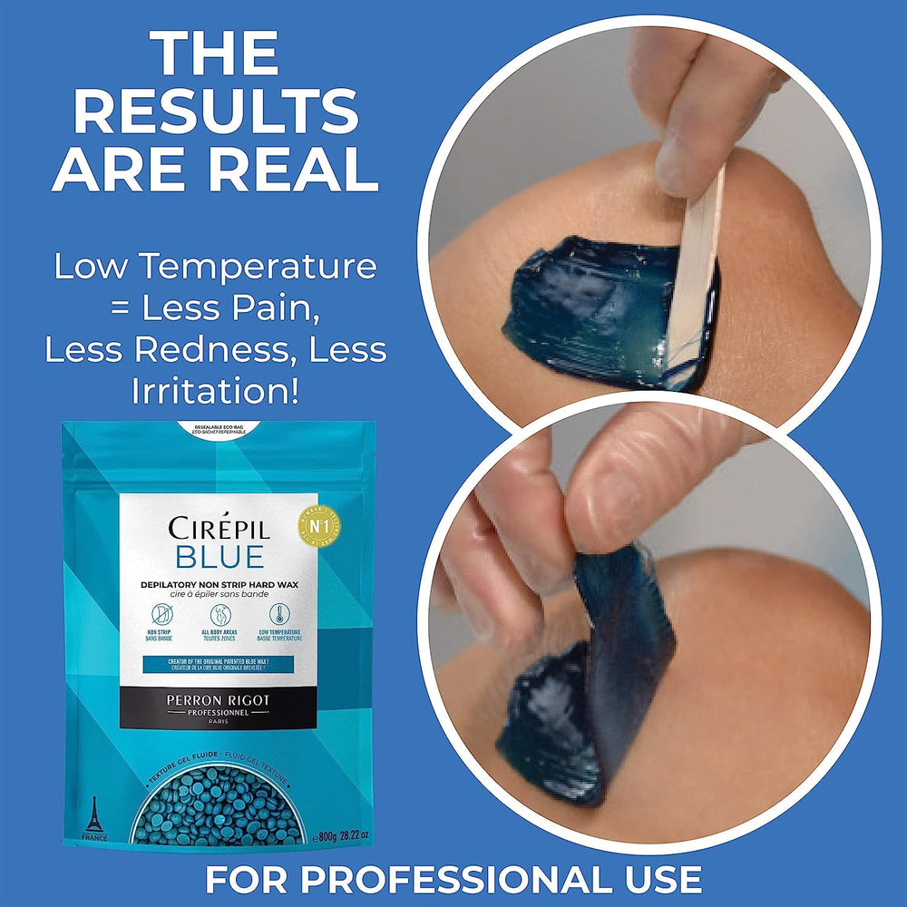 Cirepil Blue wax beads bikini-use on sensitive bikini area.