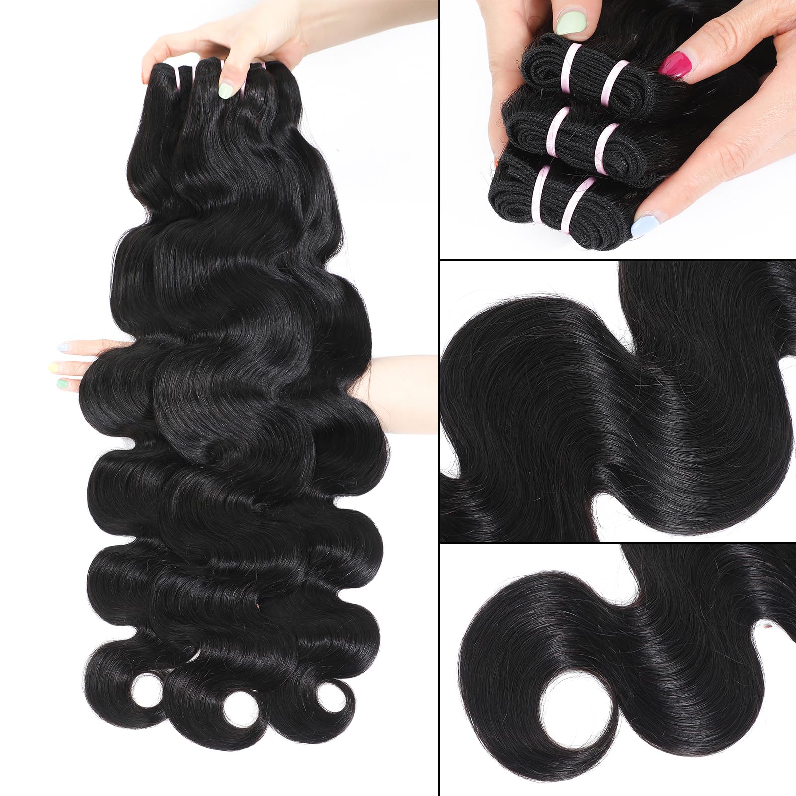Ciracevi 15A Indian body wave bundles in 22-inch for versatile daily styling.