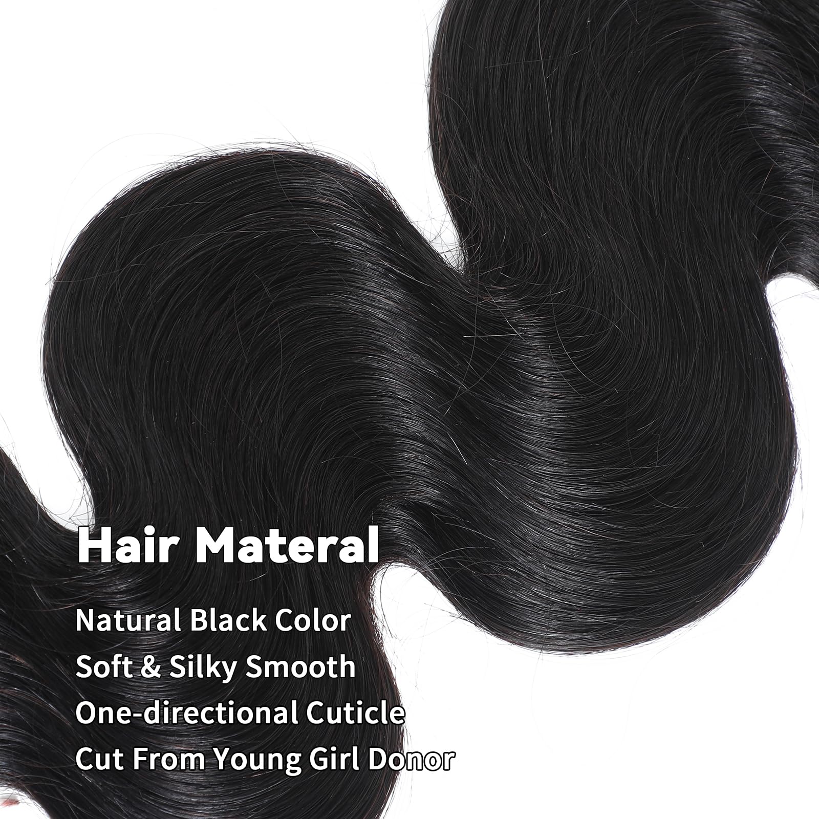 Ciracevi 15A Indian body wave bundles in 24-inch for dramatic length.