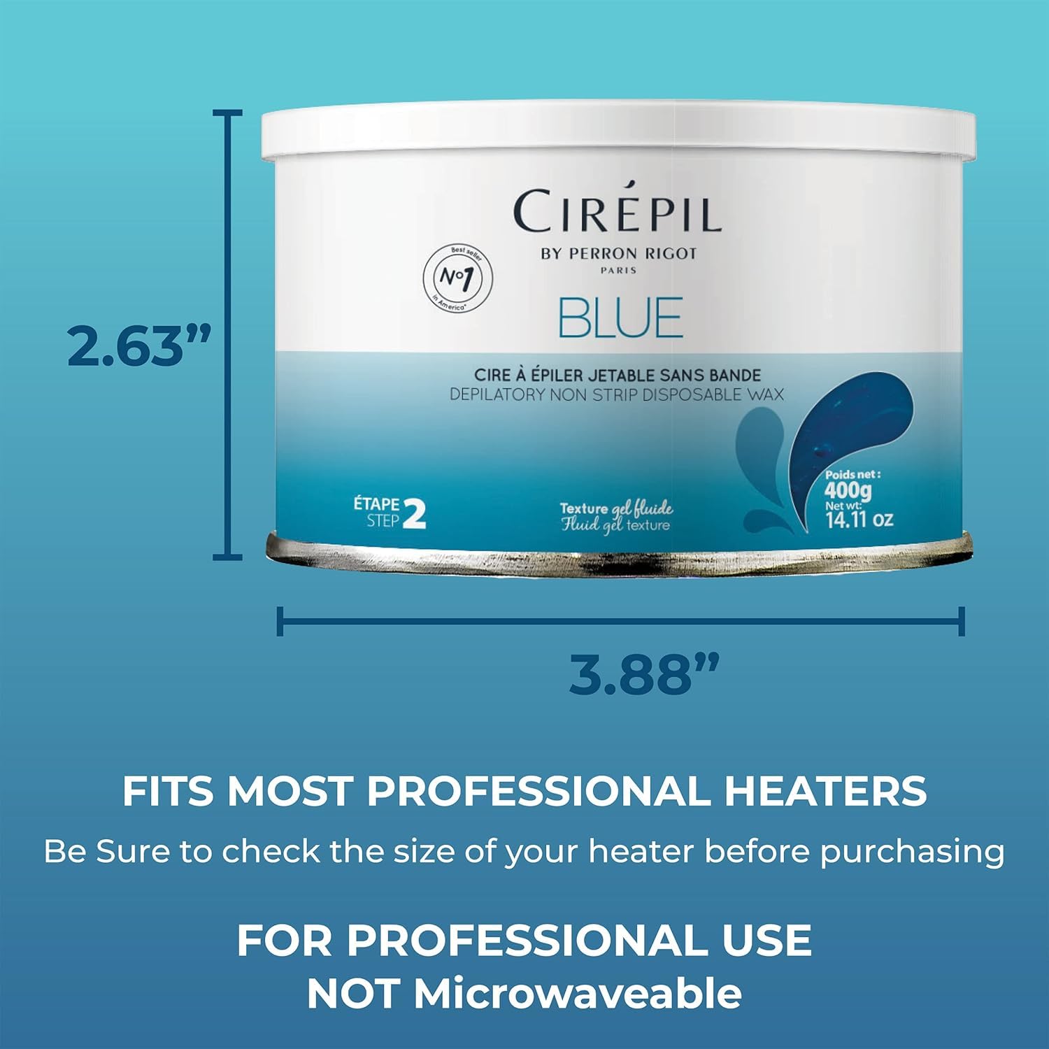 Cirepil Blue wax tin soft gel texture aids even glide