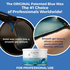 Cirepil Blue wax tin underarms for smooth, low-irritation hair removal
