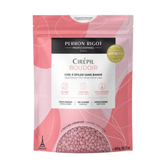 Cirepil Boudoir beads pack-shot highlights rosin-free wax for sensitive skin.