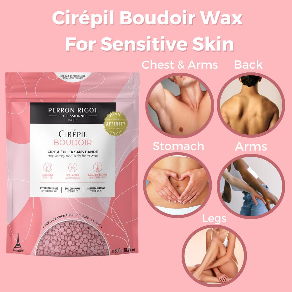 Cirepil Boudoir creamy-texture-closeup demonstrates low-melting-point wax for home use.