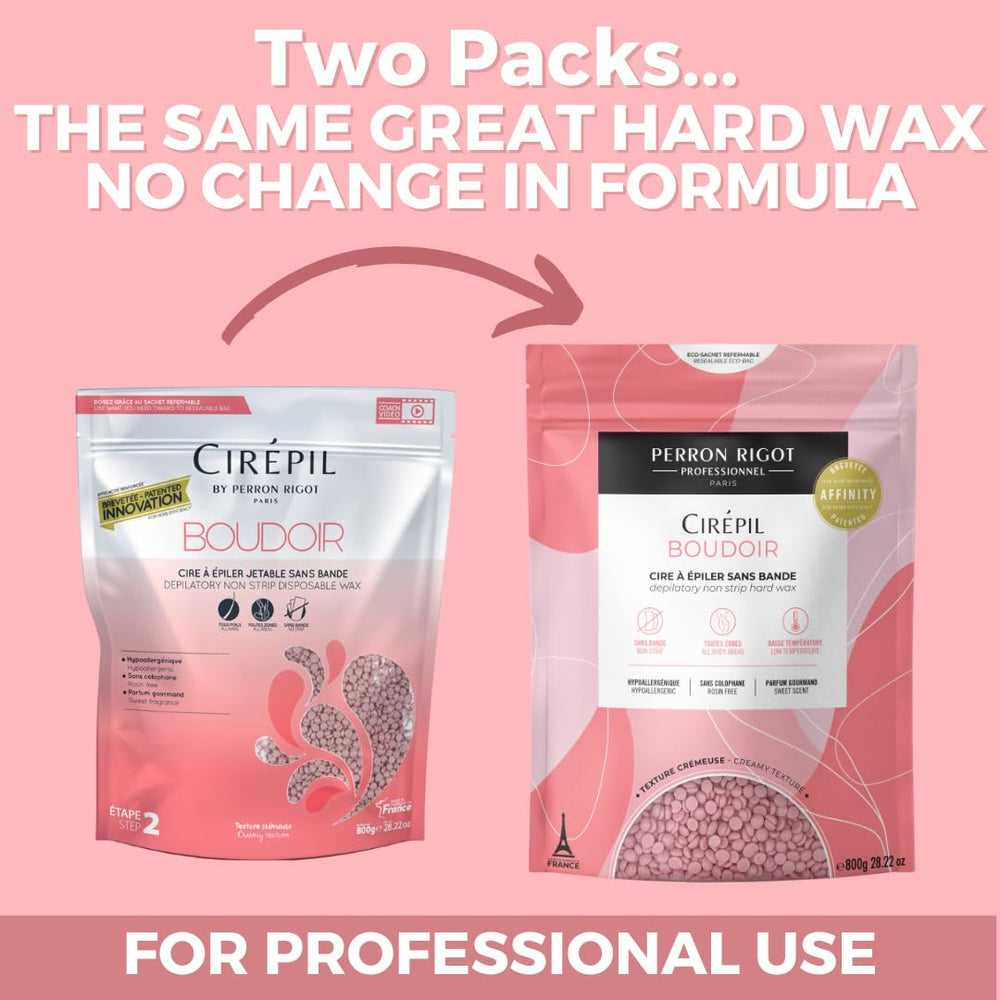 Cirepil Boudoir wax-soft-pour close-up shows creamy texture for gentle application.