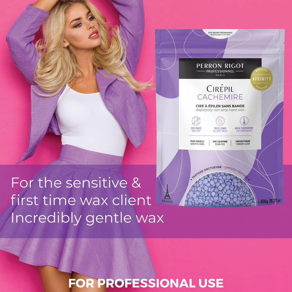 Cirepil Cachemire beads in a professional setting for sensitive areas
