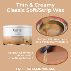 Cirepil Ease Wax large-area use suggests efficient coverage.
