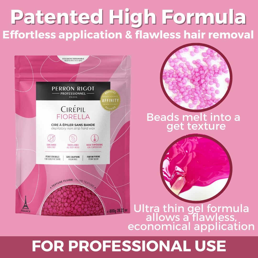Cirepil Fiorella pink holographic wax closeup with peony scent