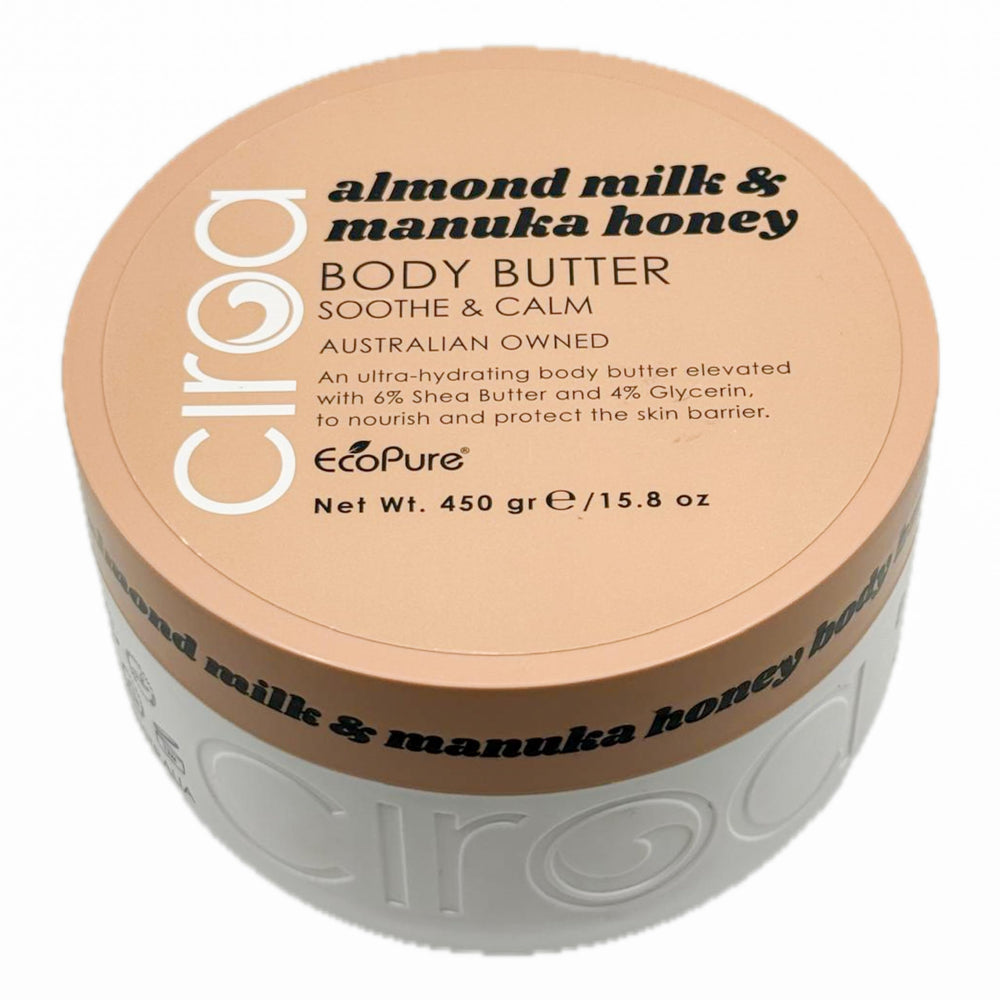 ciroa almond milk manuka honey body butter close-up texture.