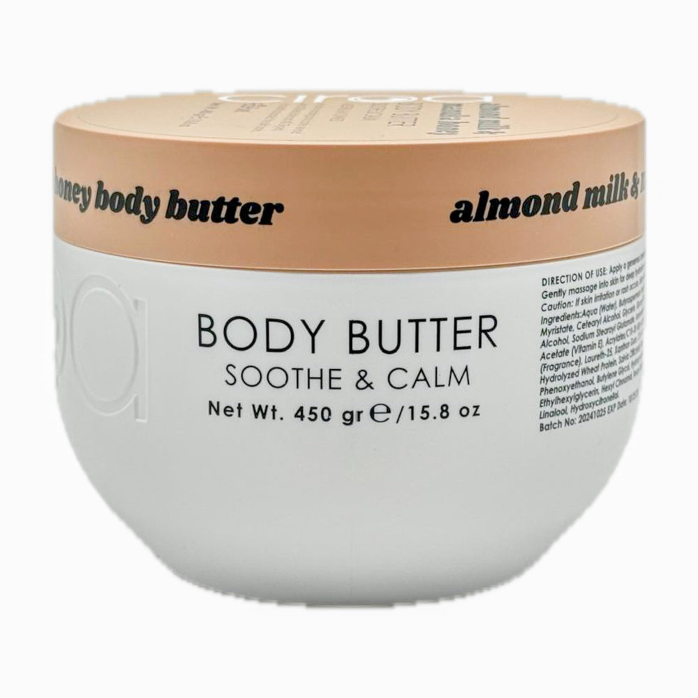 ciroa almond milk manuka honey body butter on forearm during application.