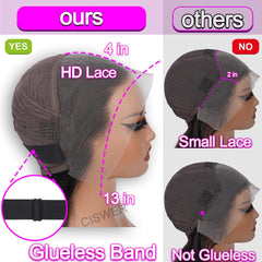 CISWER human hair bob wig close-up highlighting soft texture and low maintenance.