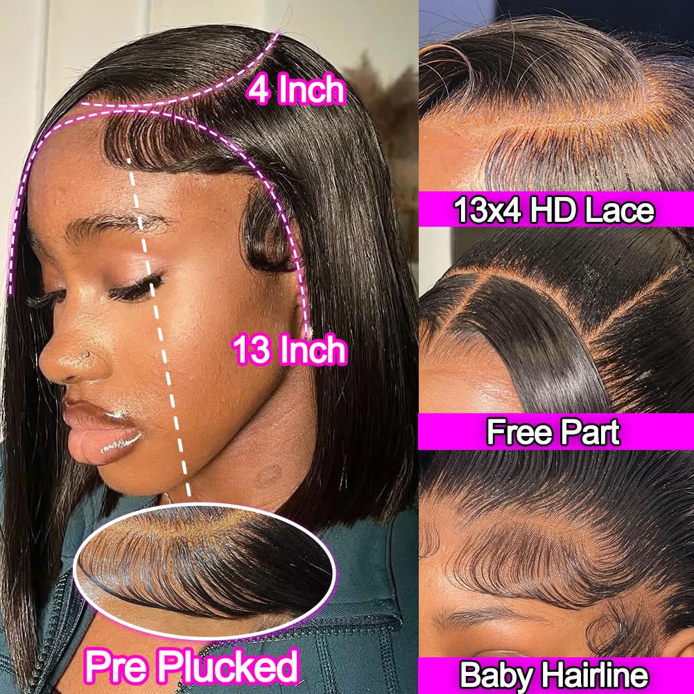 CISWER lace front wig close-up showing transparent lace melt on diverse skin tones.