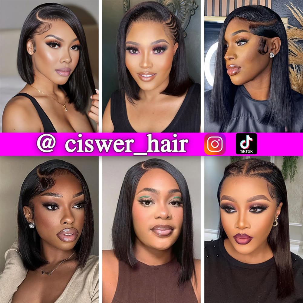 CISWER model wearing the bob wig for day-to-night versatility.