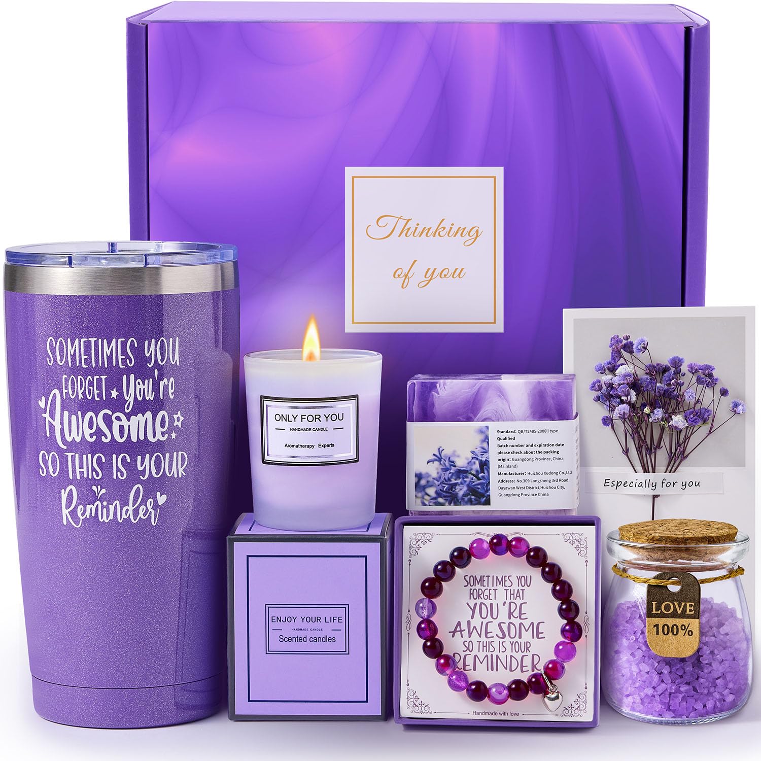 CITTA Lavender Spa Gift Set 20oz tumbler for daily hydration and motivational reminders.