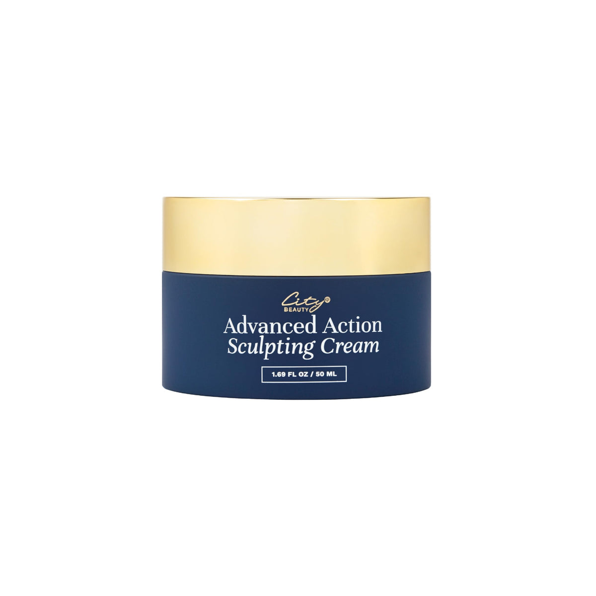 City Beauty Advanced Action Sculpting Cream bottle closeup for firming skincare