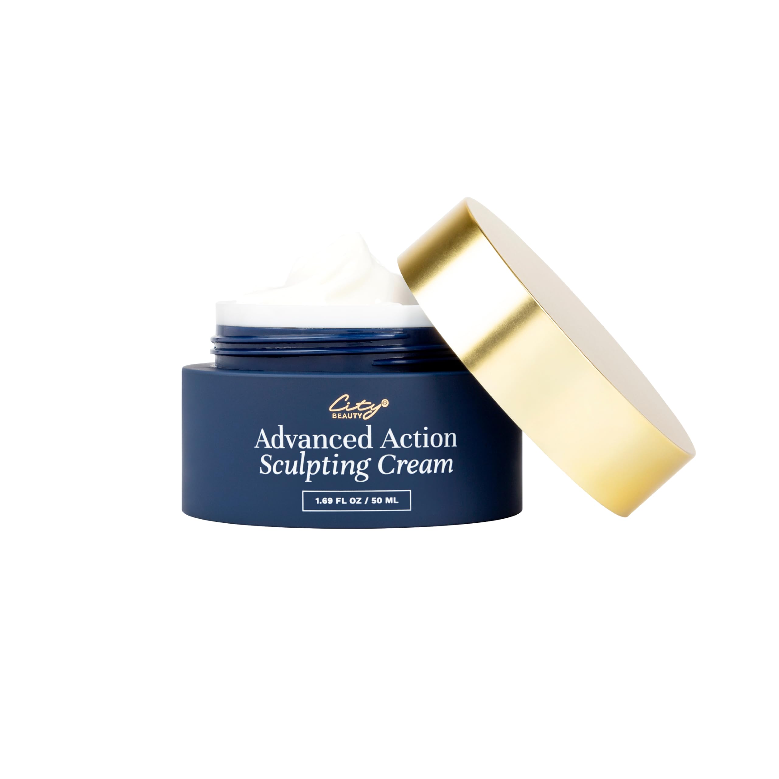 City Beauty Advanced Action Sculpting Cream peptide blend closeup hints at anti-aging benefits