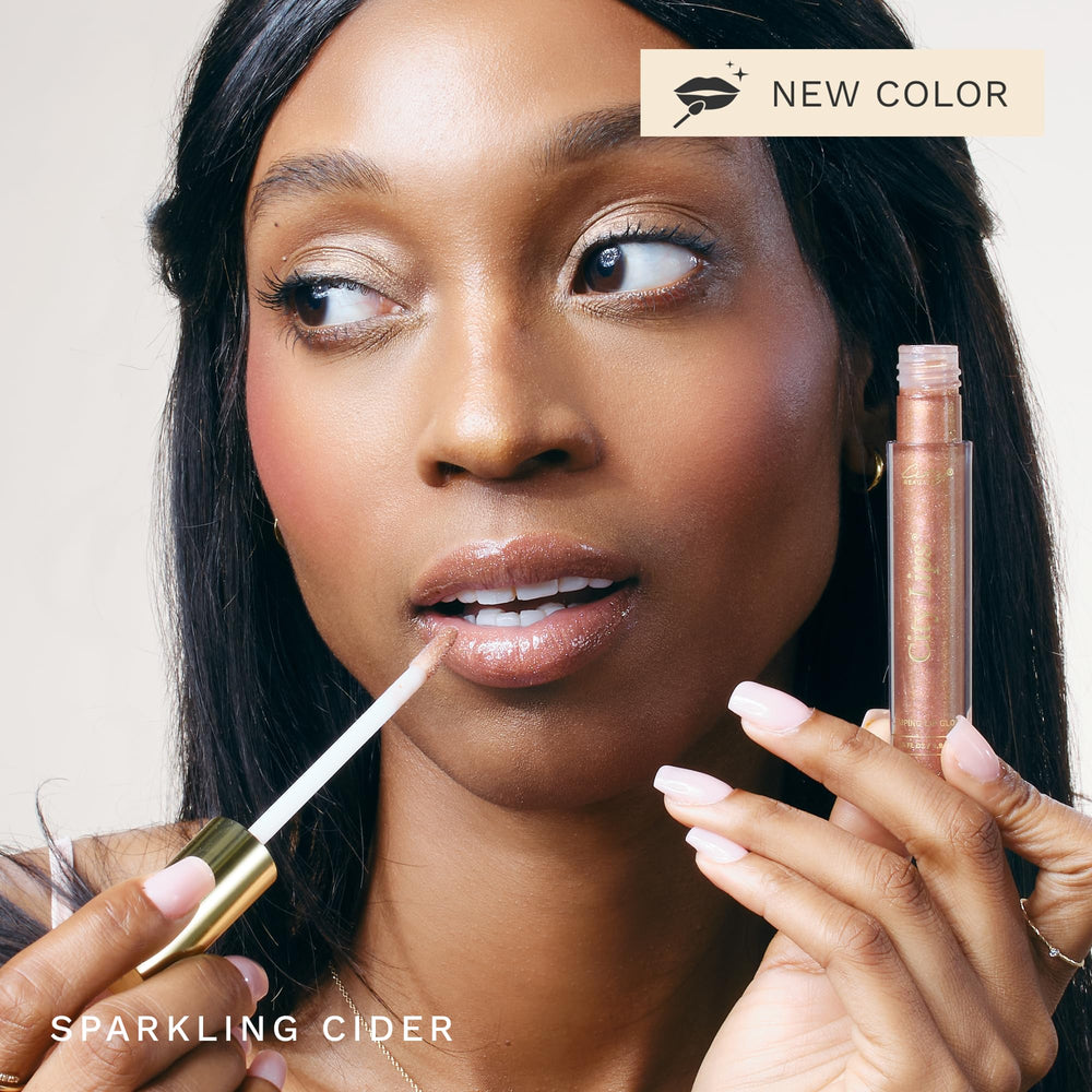 City Beauty City Lips Sparkling Cider application photo highlighting plump-looking lips.