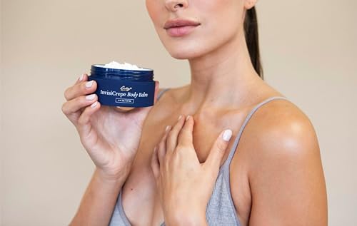 City Beauty InvisiCrepe Body Balm on hands and arms highlights firming potential.