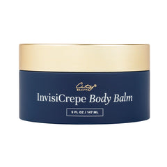City Beauty InvisiCrepe Body Balm tube closeup reveals rich hydration.