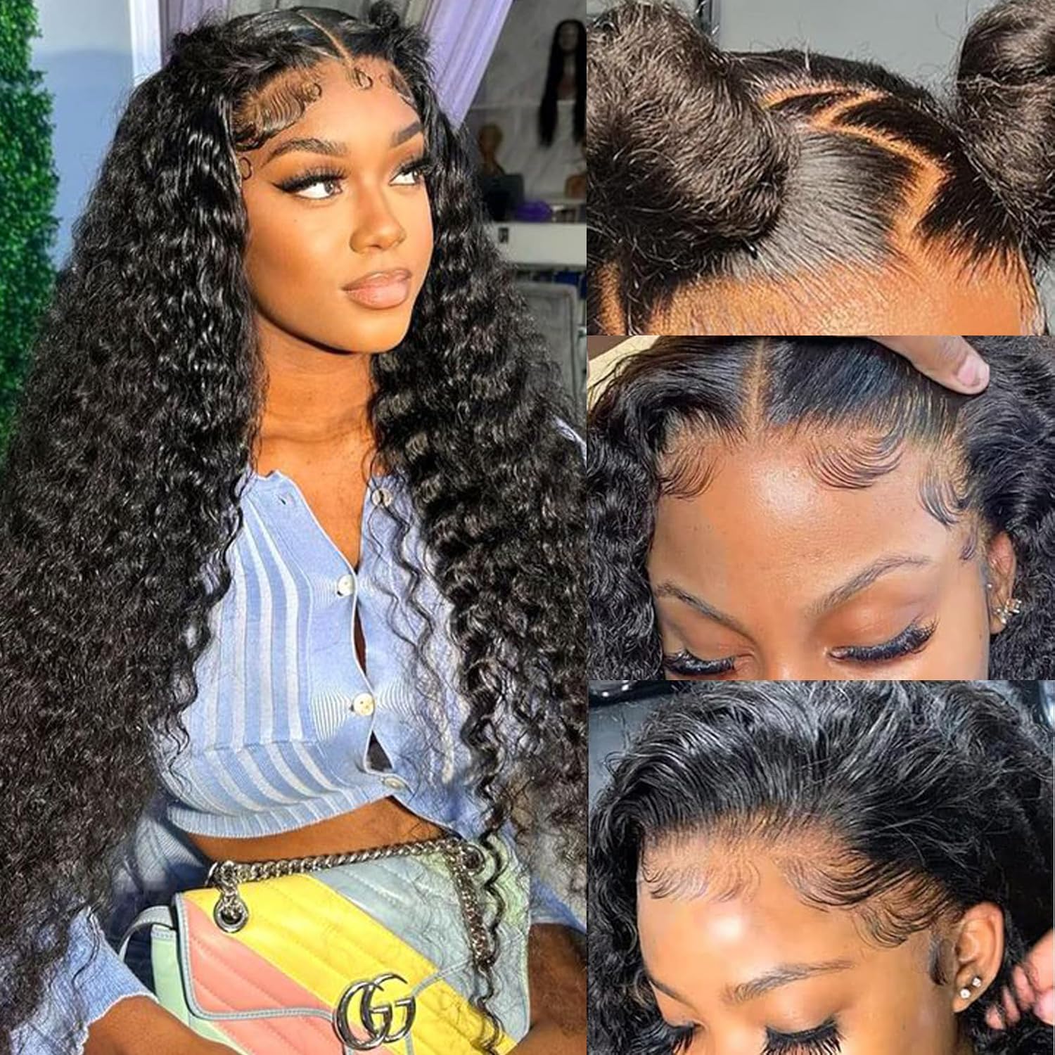 CITY GIRL deep wave lace front wig 26inch with dramatic volume for glam looks