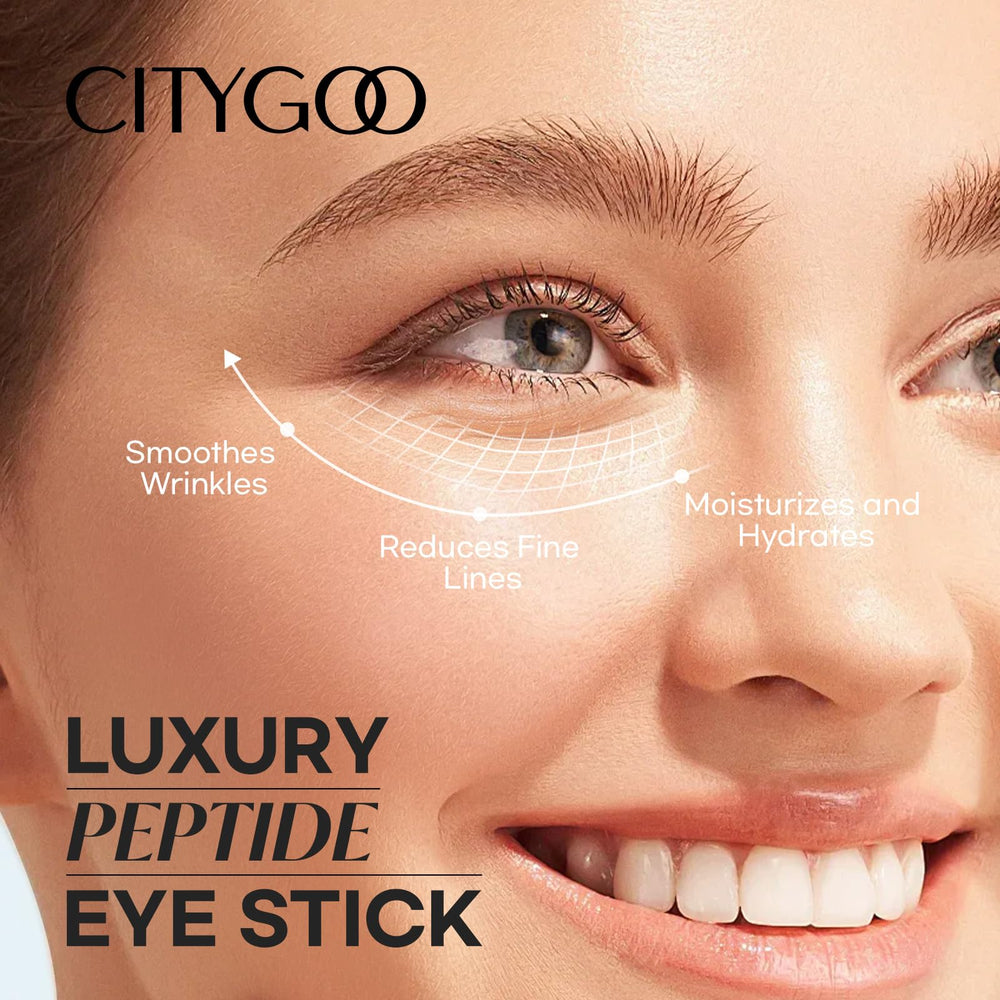 CITYGOO Retinol Eye Stick application shot showing easy, precise under-eye use.