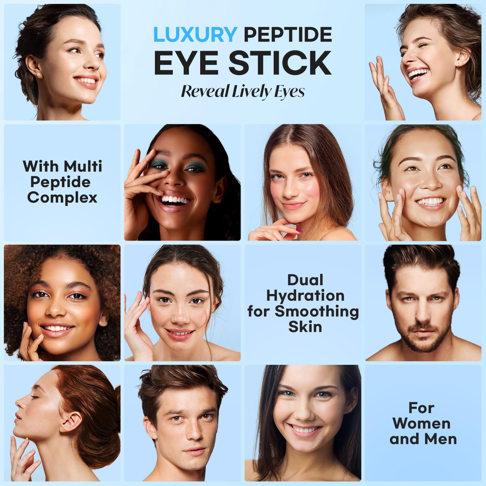 CITYGOO Retinol Eye Stick under-eye contour close-up highlighting smoothing fine lines.