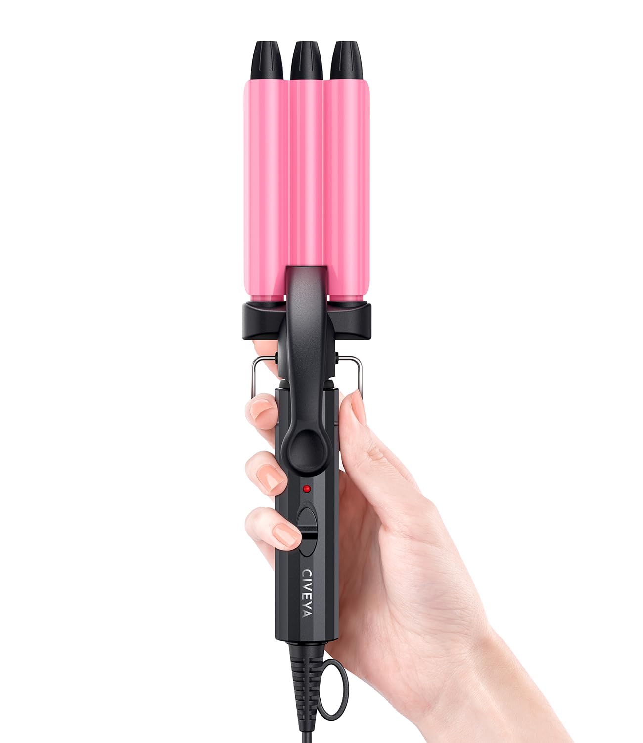 CIVEYA Mini Crimper short hair 1/2 inch demo creates bold beach waves