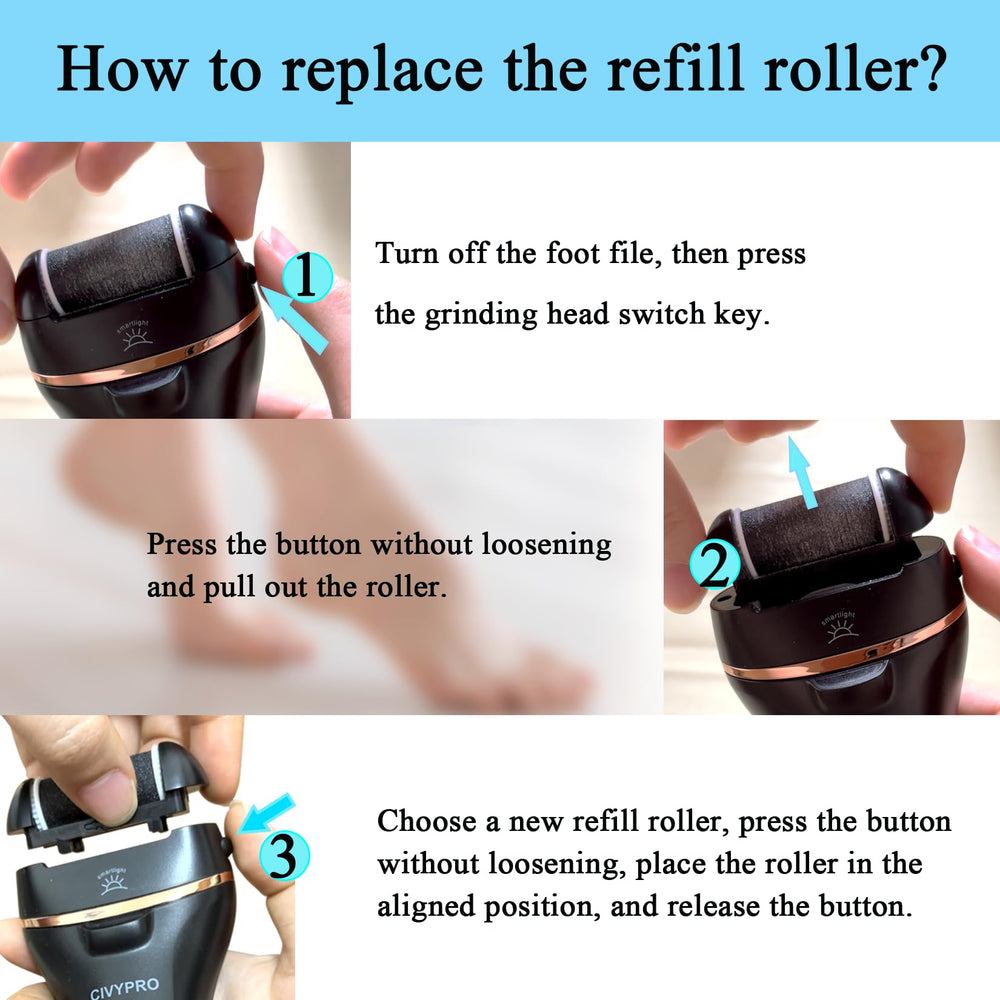 CIVYPRO callus remover accessories highlight the 3-pack option