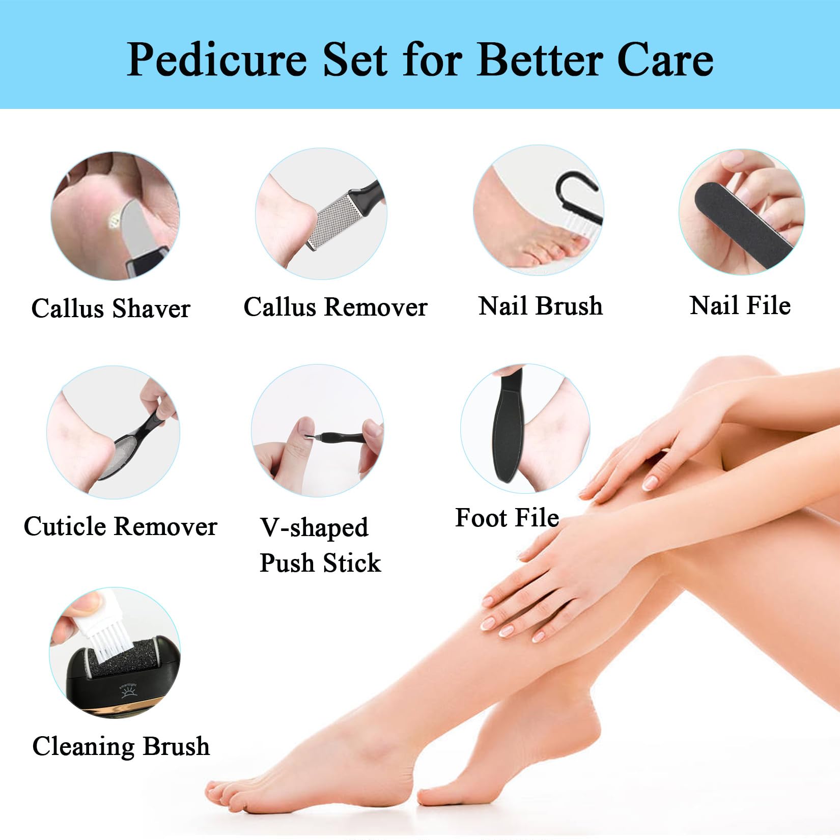 CIVYPRO battery indicator on the foot callus remover, power status shown