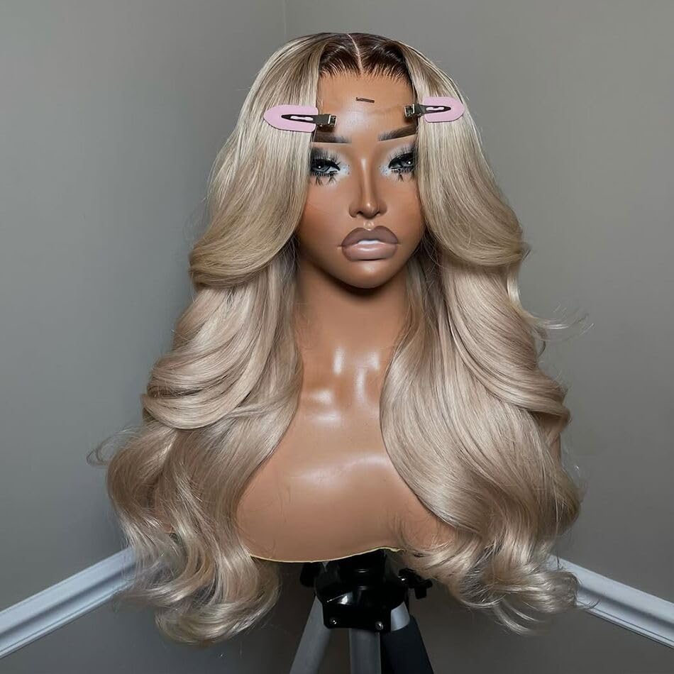 CIYOO 200% density milk tea ash blonde wig showcases rich fullness for natural everyday styling.