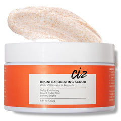 CIZ Bikini Exfoliator before-use skin prep for smoother hair removal.