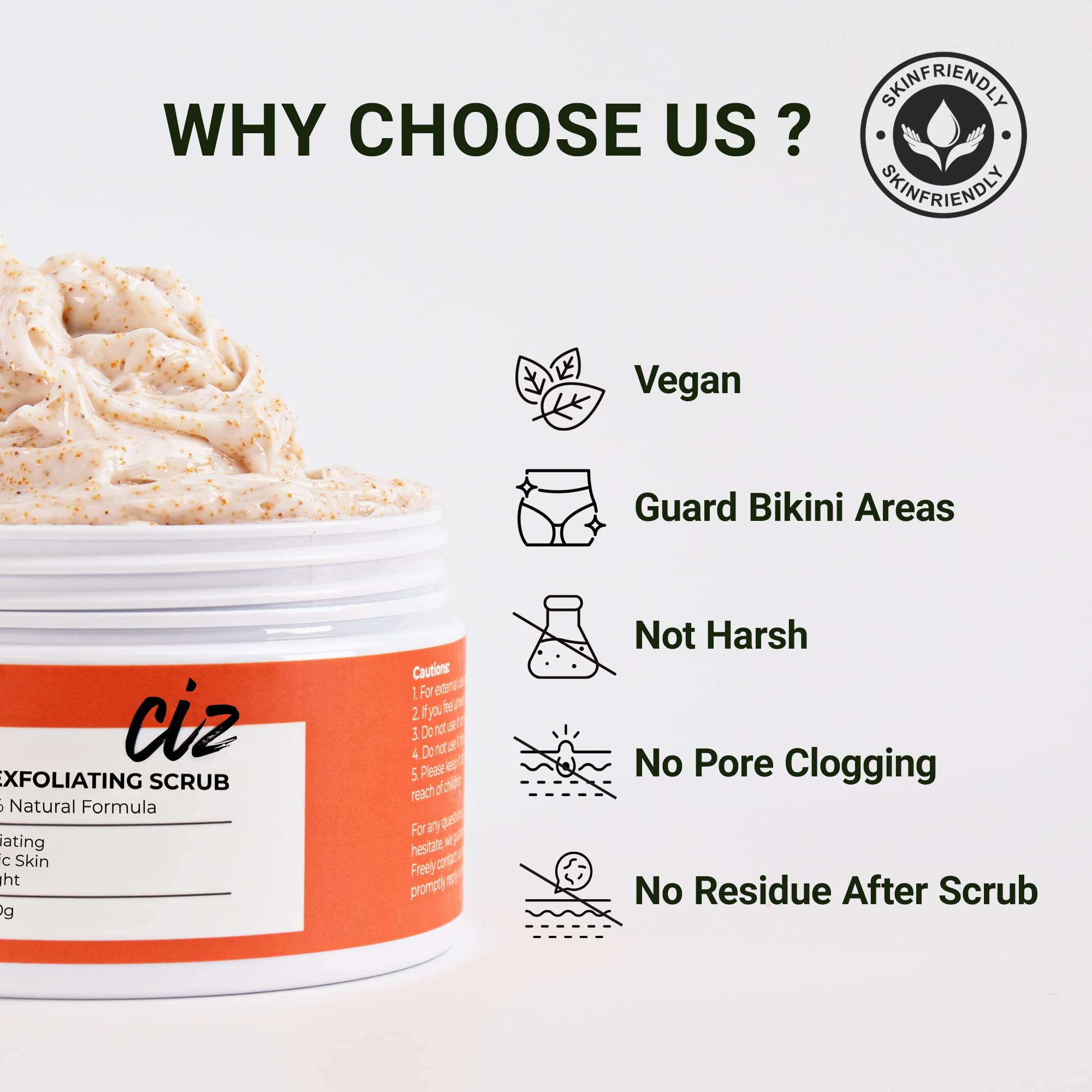 CIZ Bikini Exfoliator women-use friendly routine supports post-care comfort.