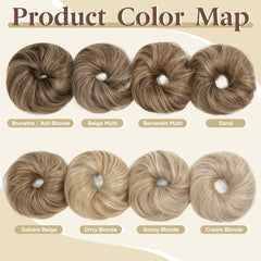 CJL HAIR 2PCs messy bun top view demonstrates easy styling for everyday wear
