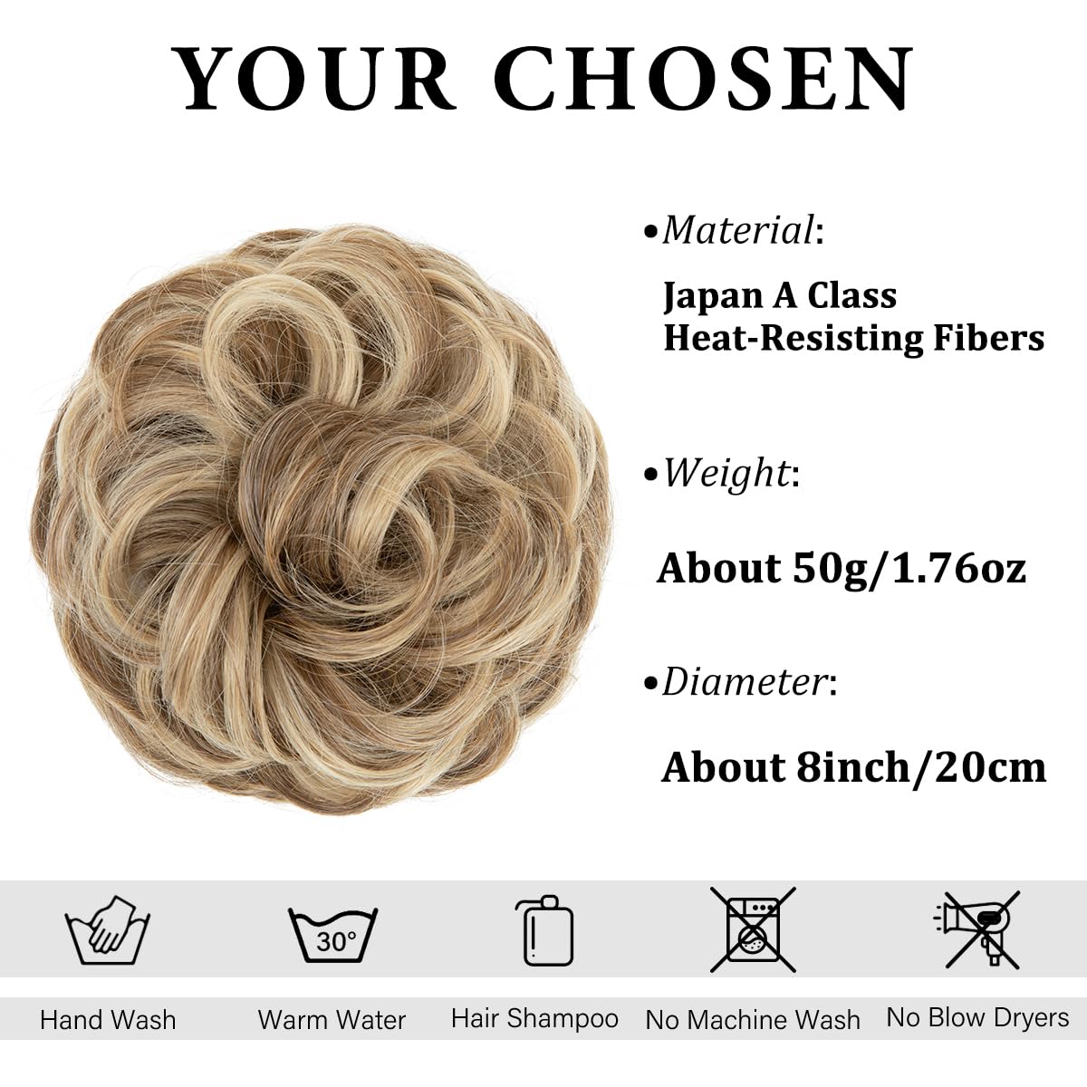CJL HAIR sand color with wavy curly texture for effortless everyday styling.