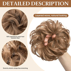 CJL HAIR synthetic Japan fiber bun is heat resistant for styling versatility.
