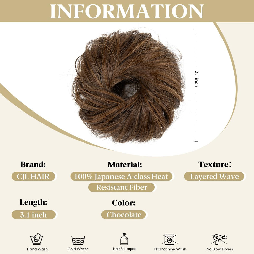 CJL HAIR thin-hair friendly bun close-up shows soft ringlets and gentle volume.