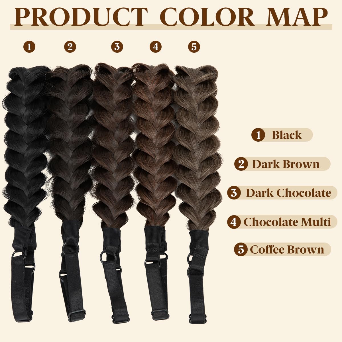 CJL HAIR daily-use braided headband suits casual to work outfits.