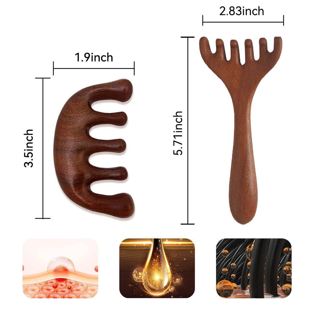 CKCLGTDM easy-grip handheld massager wood for comfortable daily use