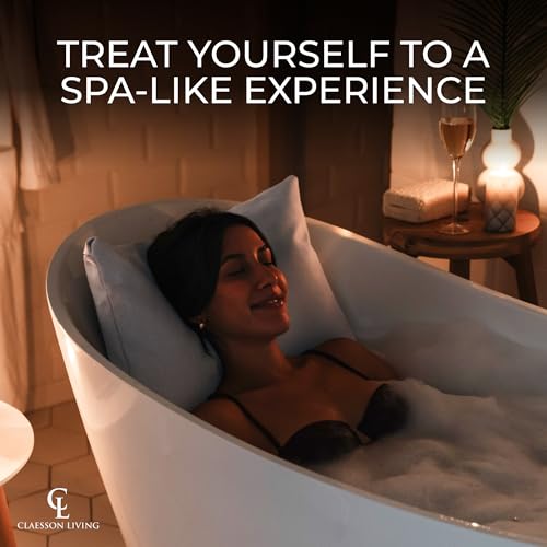 Claessonliving bath pillow fits any tub and décor style.