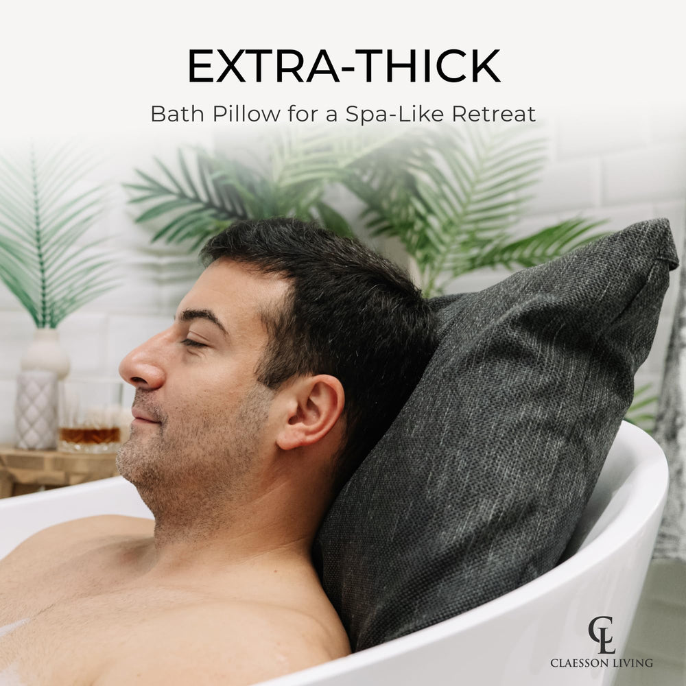 Claessonliving luxury bath pillow neck-shoulder support for comfortable soaks