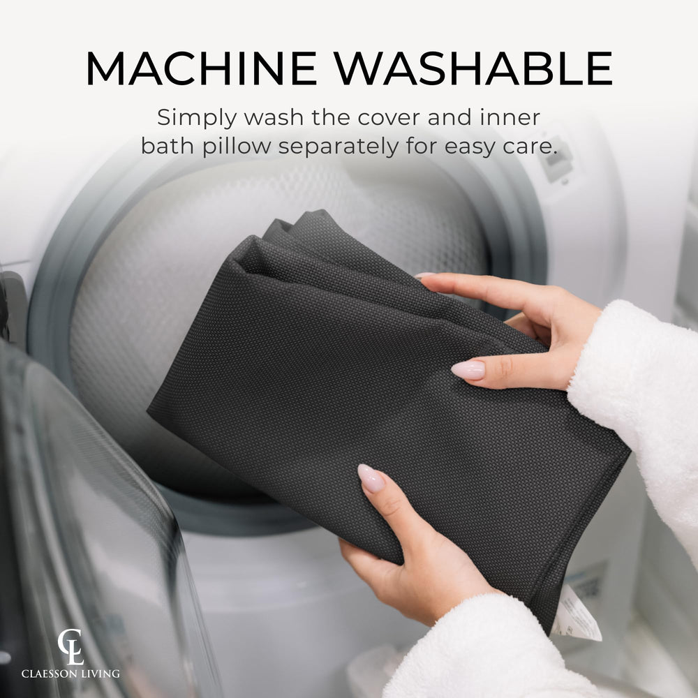 Claessonliving luxury bath pillow non-slip stability stays in place during bath