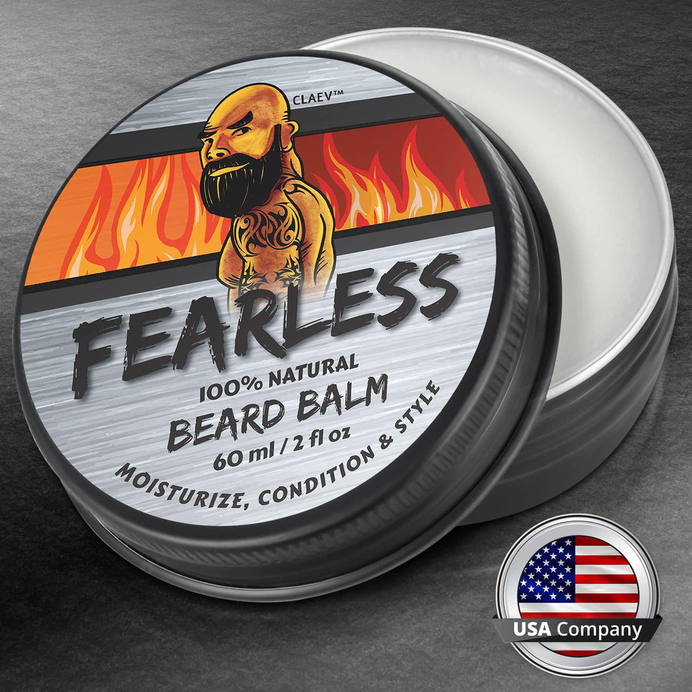 Claev beard balm cedarwood oil scent evokes outdoorsy aroma.